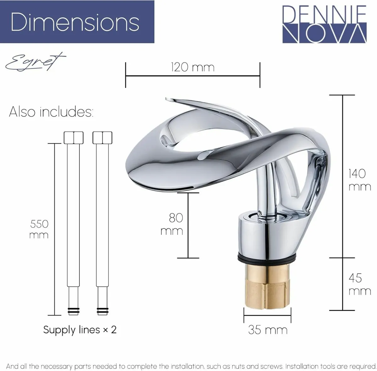 Waterfall Bathroom Sink Tap Toilet Basin Single - Image 2