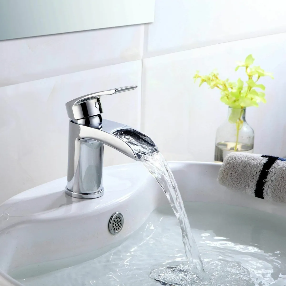 Basin Tap and Bath Waterfall Bathroom Sink Mixer - Image 4
