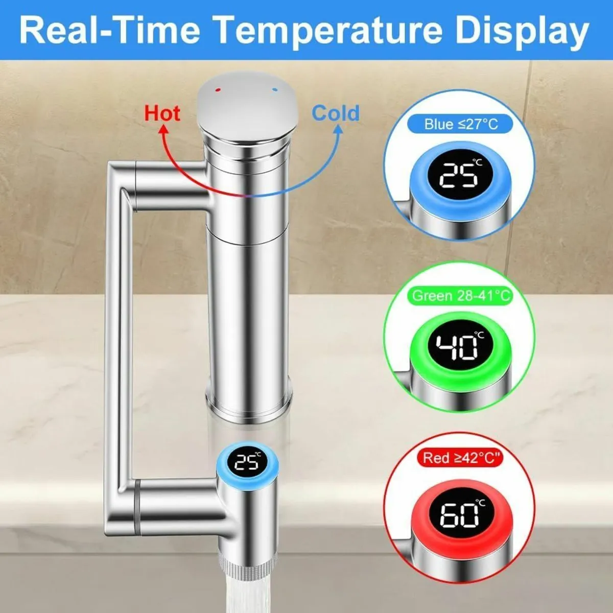 1080degrees Rotating Washbasin Tap Height-Adjustab - Image 4