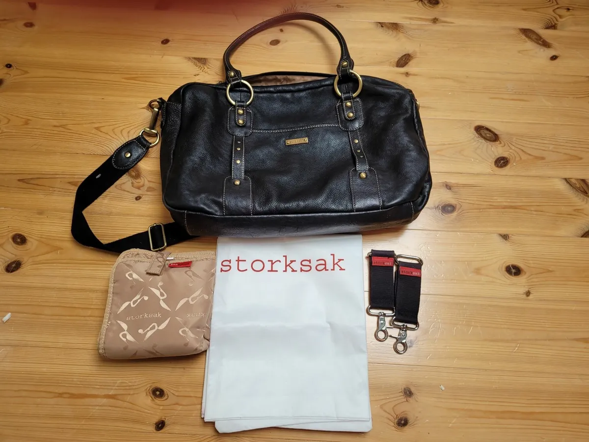 Leather Storksak Nappy Bag - Image 1