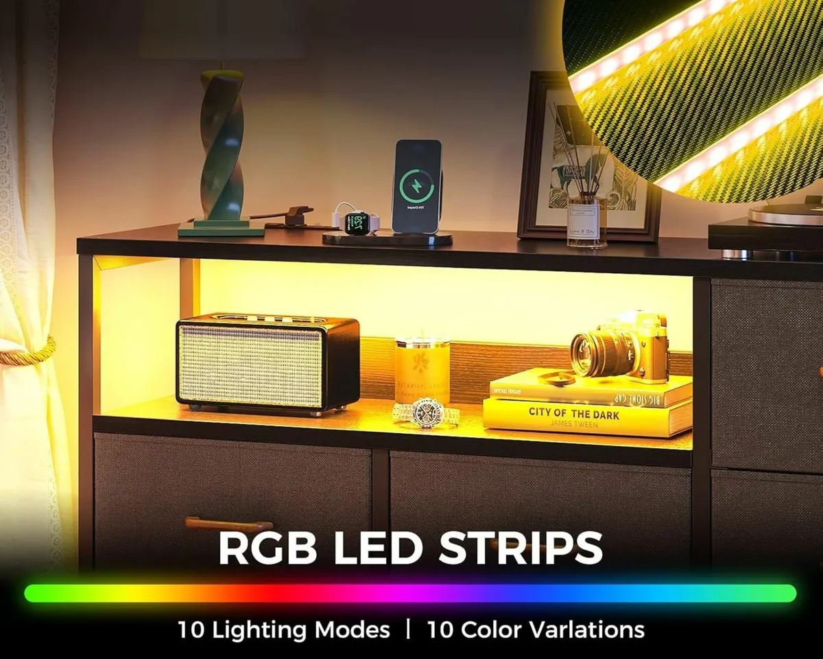 Chest of Drawers Bedroom with Colour Changing LED - Image 4