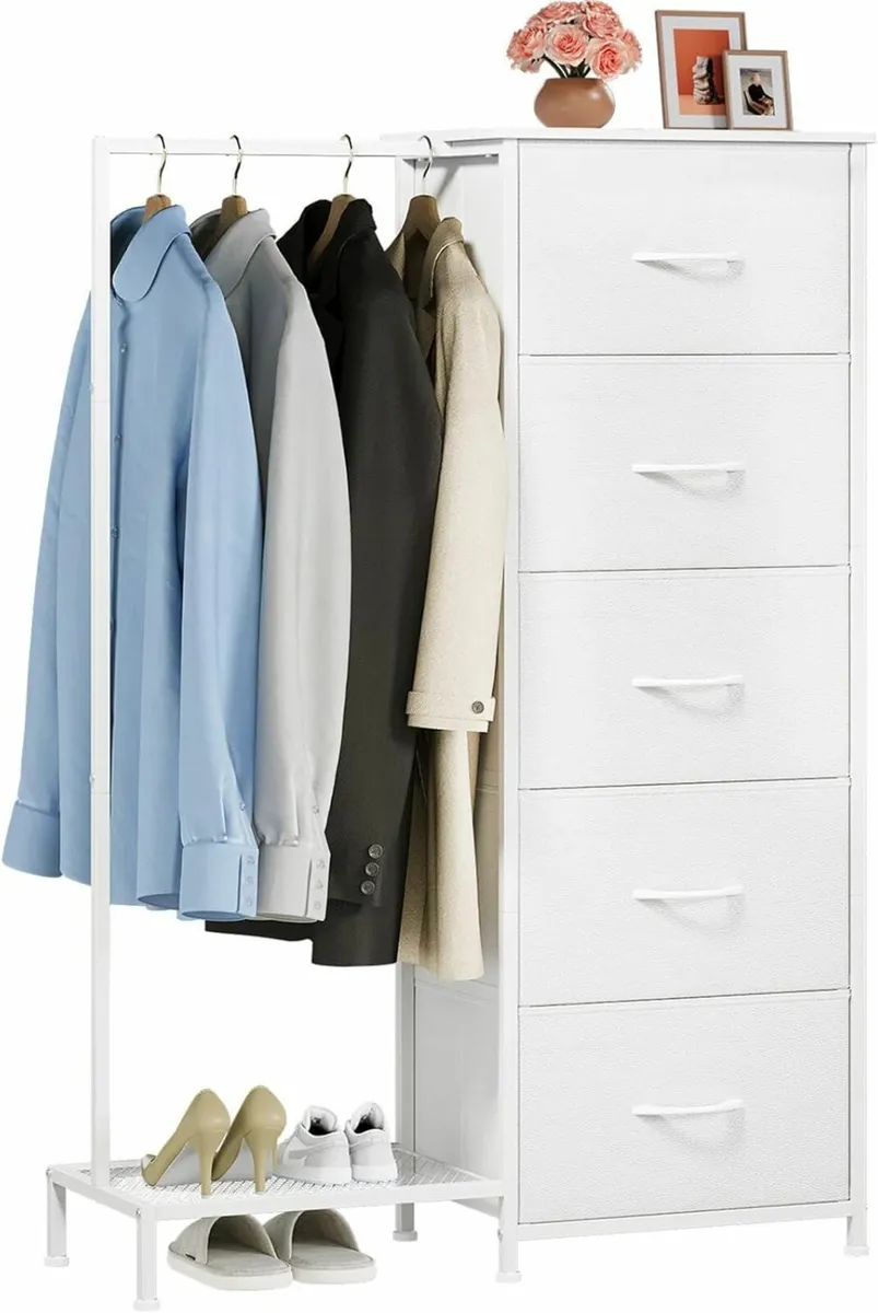 Chest of Drawers Bedroom with Clothes Rail and 5 - Image 1