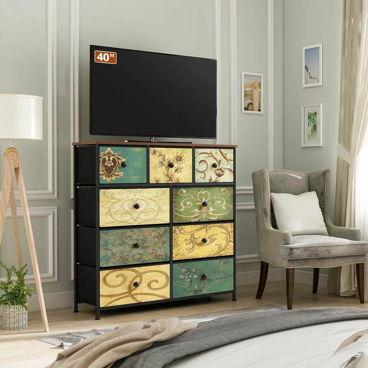Chest of Drawers Bedroom Furniture with Fabric - Image 2