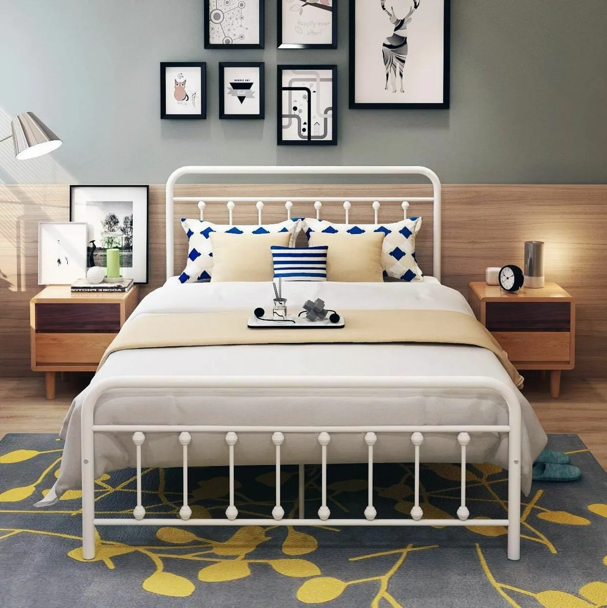 Double Bed Frame with Headboard and Footboard - Image 1
