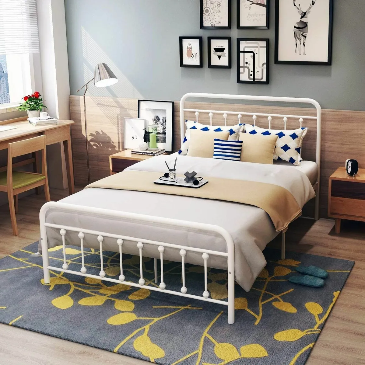 Double Bed Frame with Headboard and Footboard - Image 3