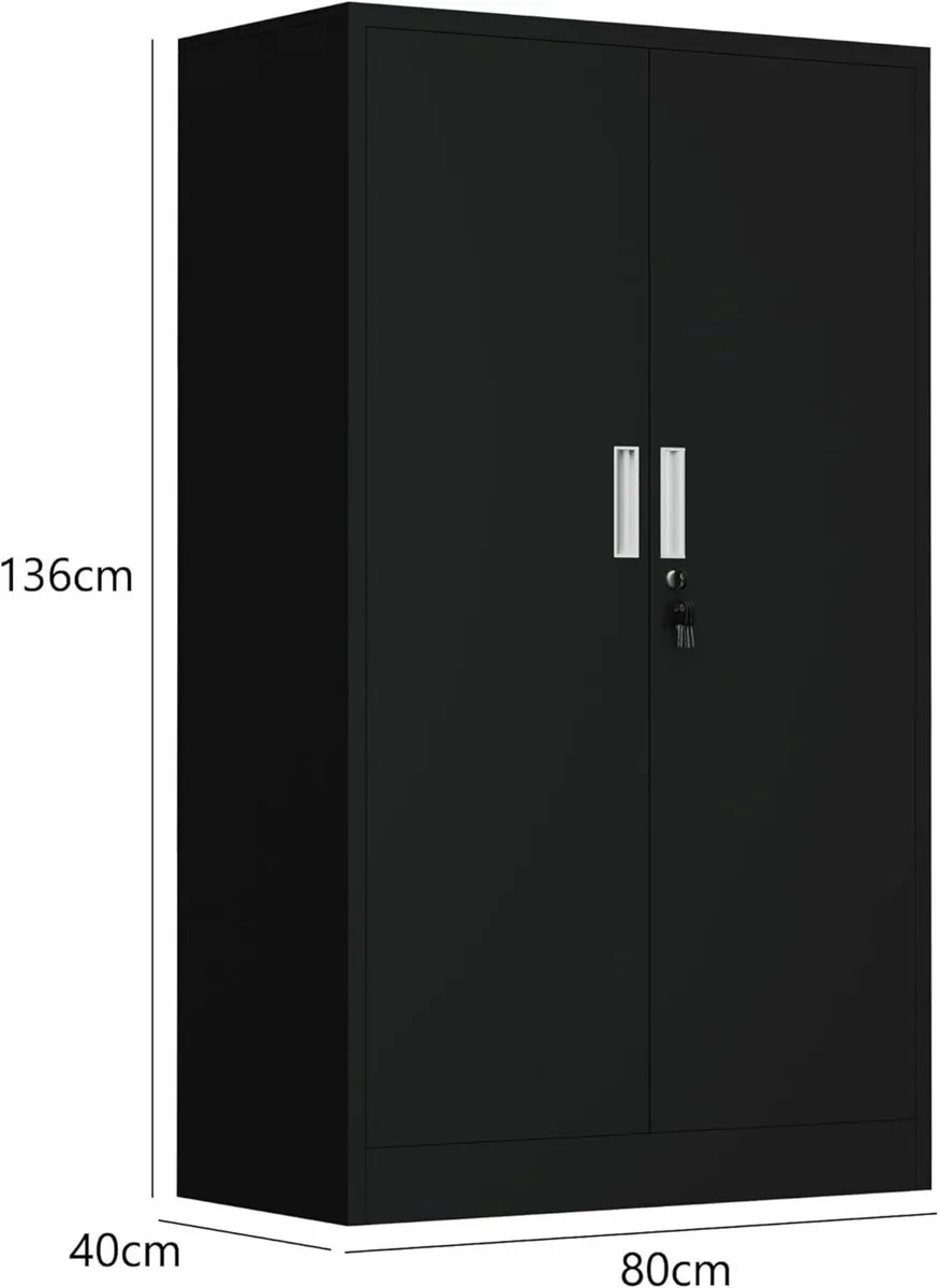 Metal Storage Cupboard with Locking Doors and 3 - Image 3