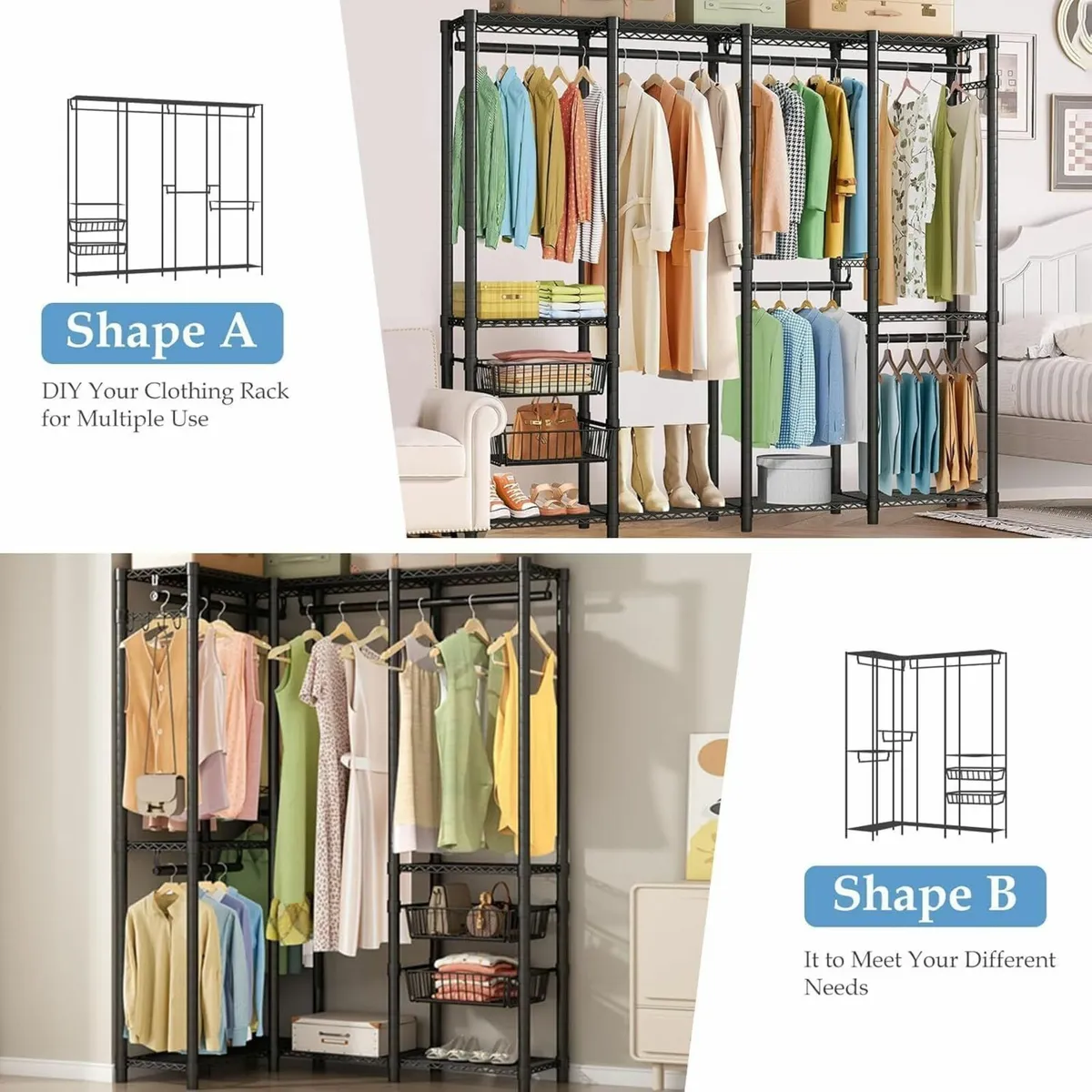 Heavy Duty Clothes Rail - Metal Freestanding - Image 4