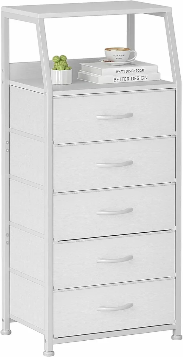 Chest of Drawers Bedroom with 5 Tall Fabric - Image 1