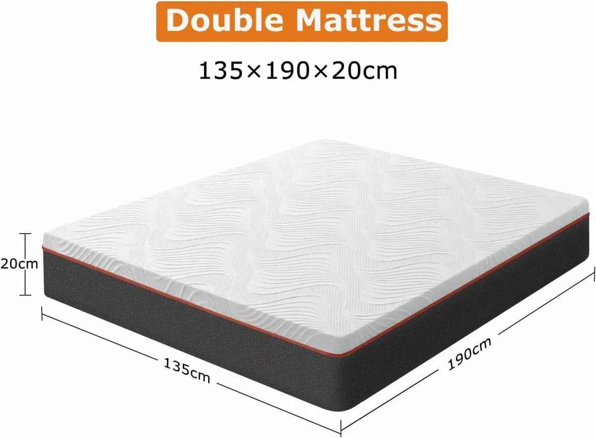 Double Mattress 20cm Memory Foam Cooling Mattresse - Image 3