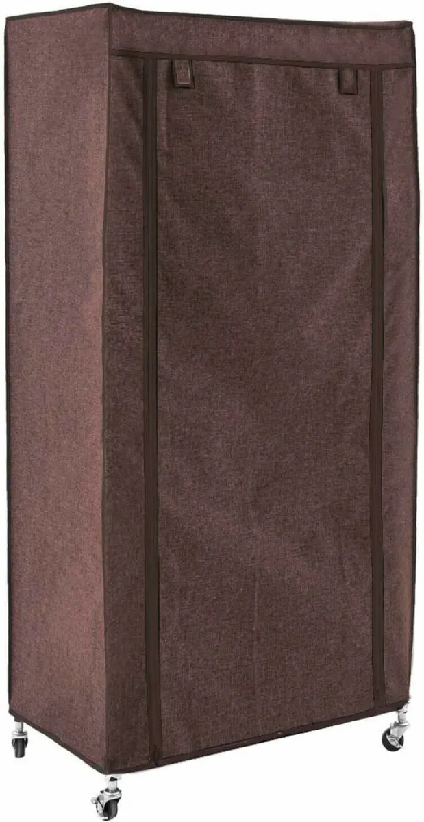Buffalo Brown Portable Wardrobe with Industrial - Image 3