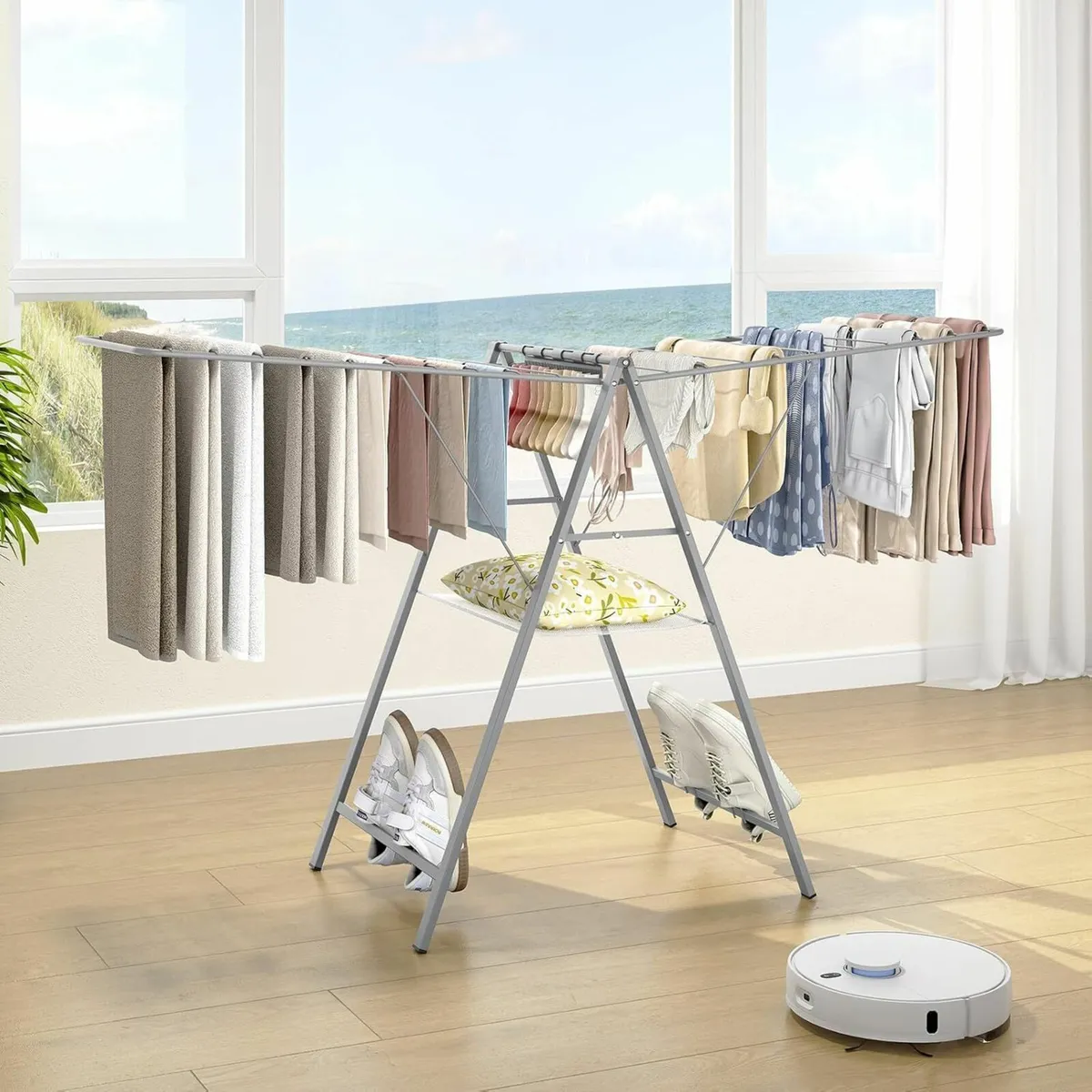 Clothes Drying Rack Foldable Height Adjustable - Image 2