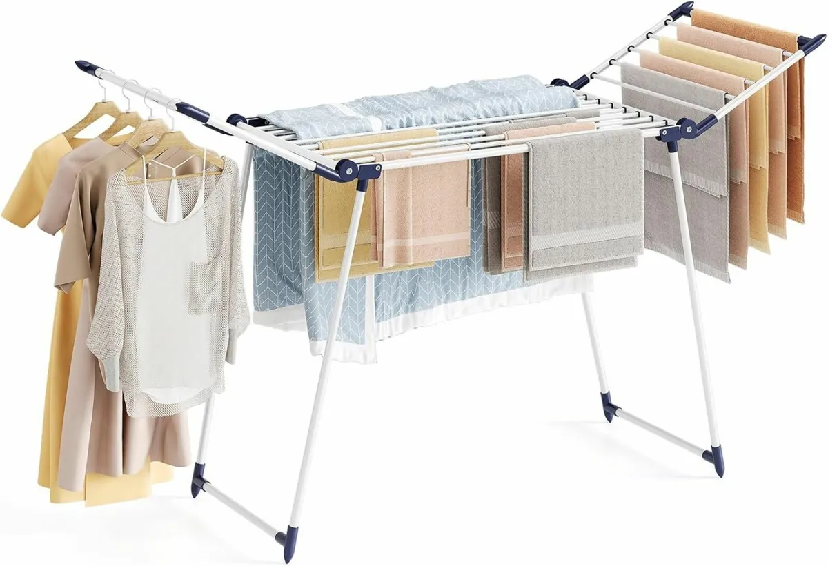 Clothes Airer Winged Drying Rack Foldable Laundry - Image 1
