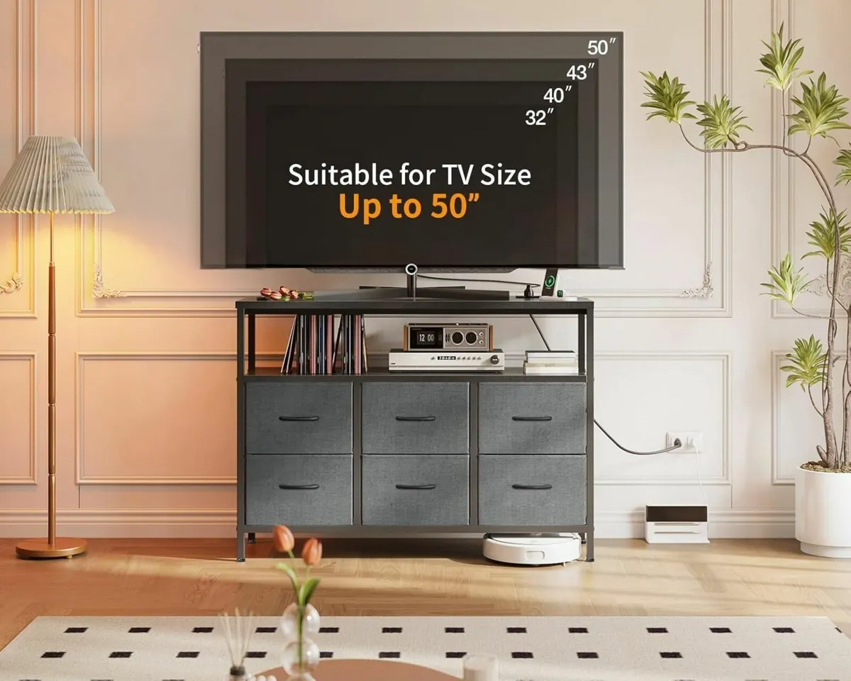 Chest of Drawers Bedroom with 6 Fabric Storage 2 - Image 2