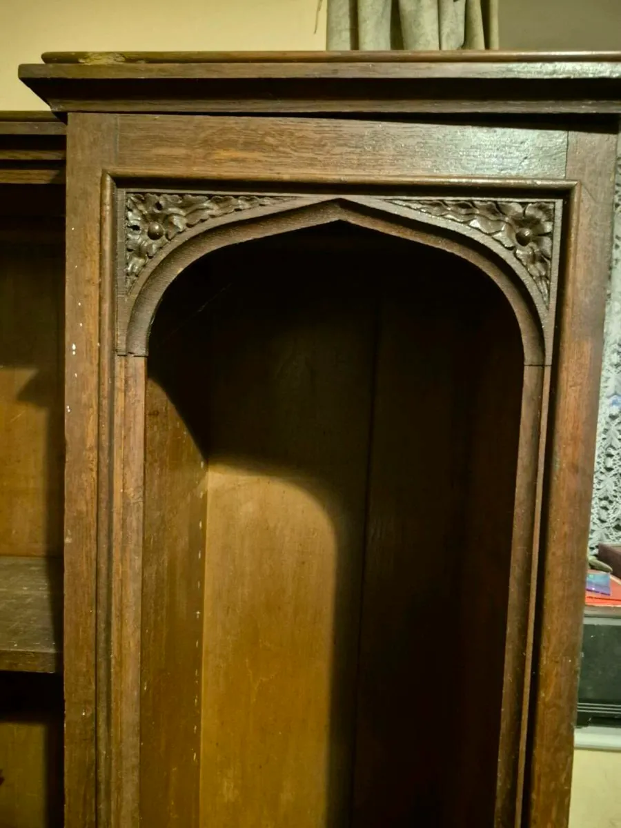 Classic gothic revival open bookcase - Image 2