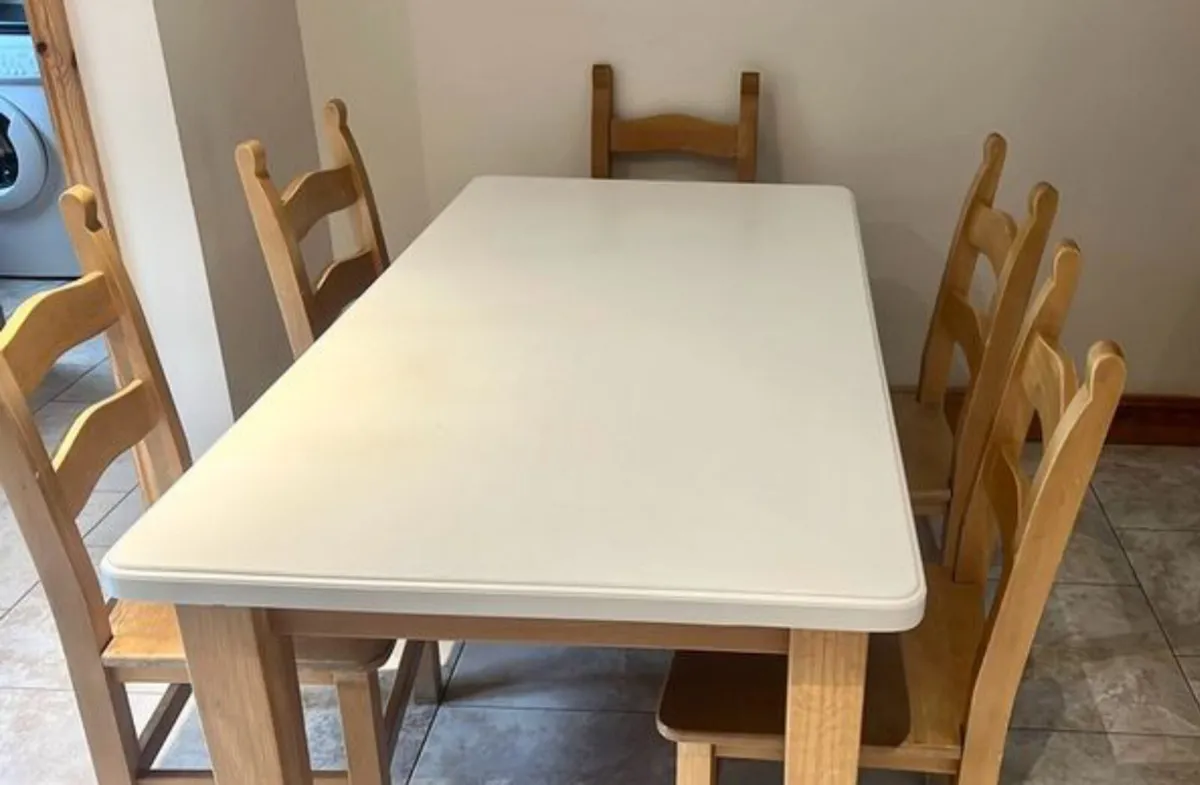 Large Sturdy 5.5Ft Kitchen Dining Table - Deliver - Image 1
