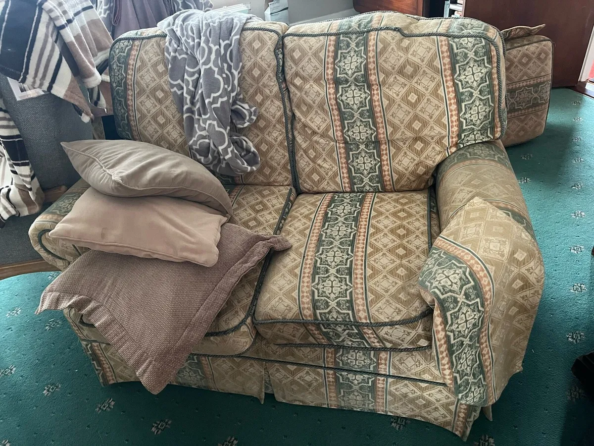 2searer couch and foot stool - Image 2