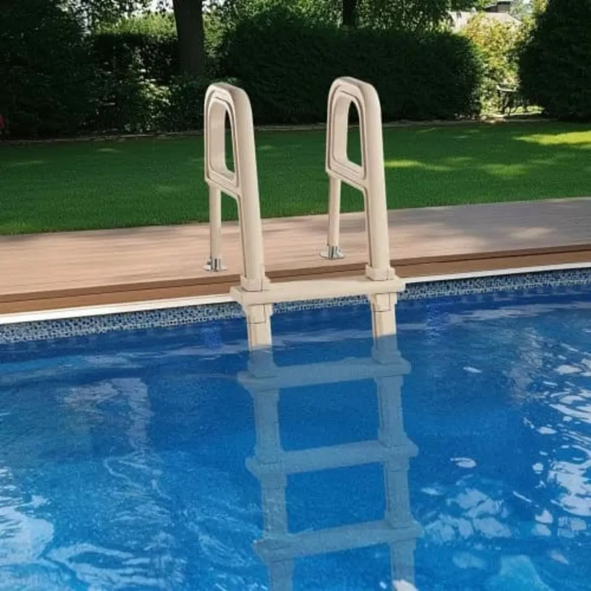 Swimming Pool Ladder, Inclined 5-Step Double Handr - Image 4