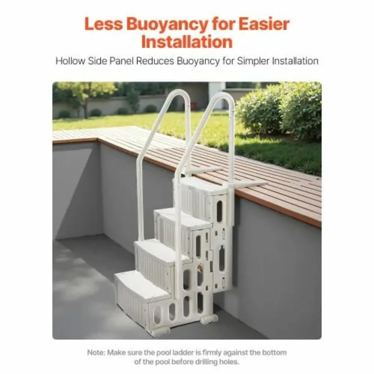 Swimming Pool Ladder, 4-Step Double Handrails Stai - Image 2