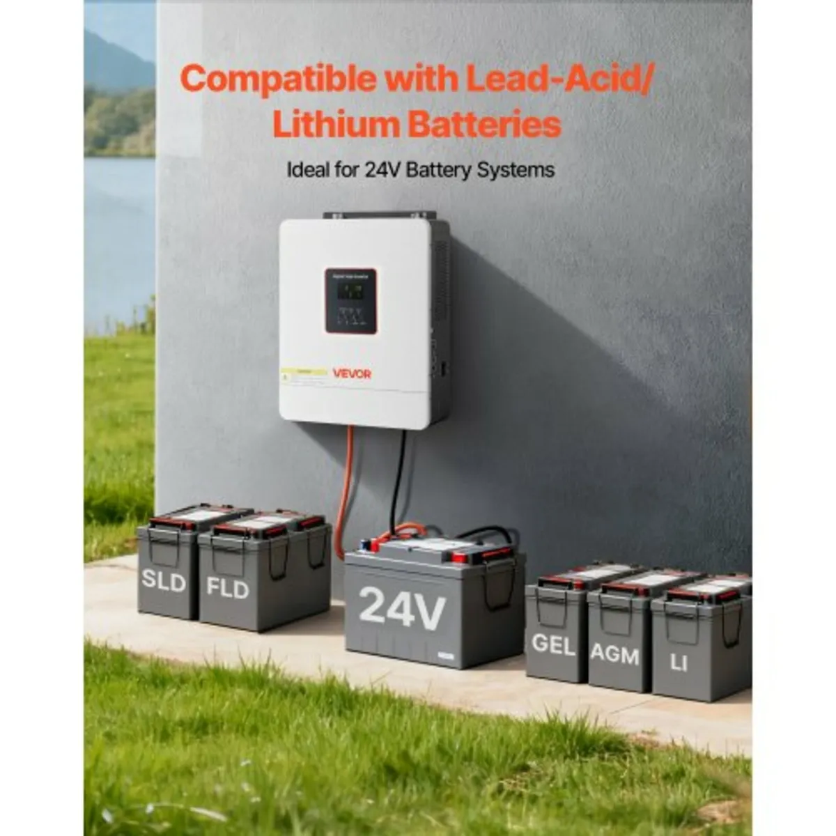 4000W Hybrid Solar Inverter, 24V DC to 230V AC, Pu - Image 4