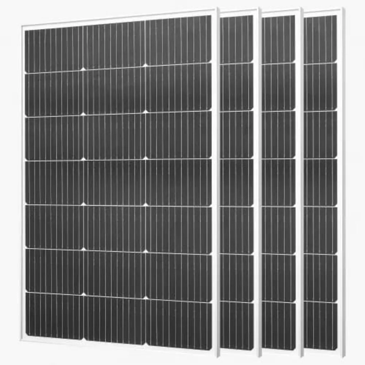 4PCS 100W Monocrystalline Solar Panels, 23% High-E - Image 1