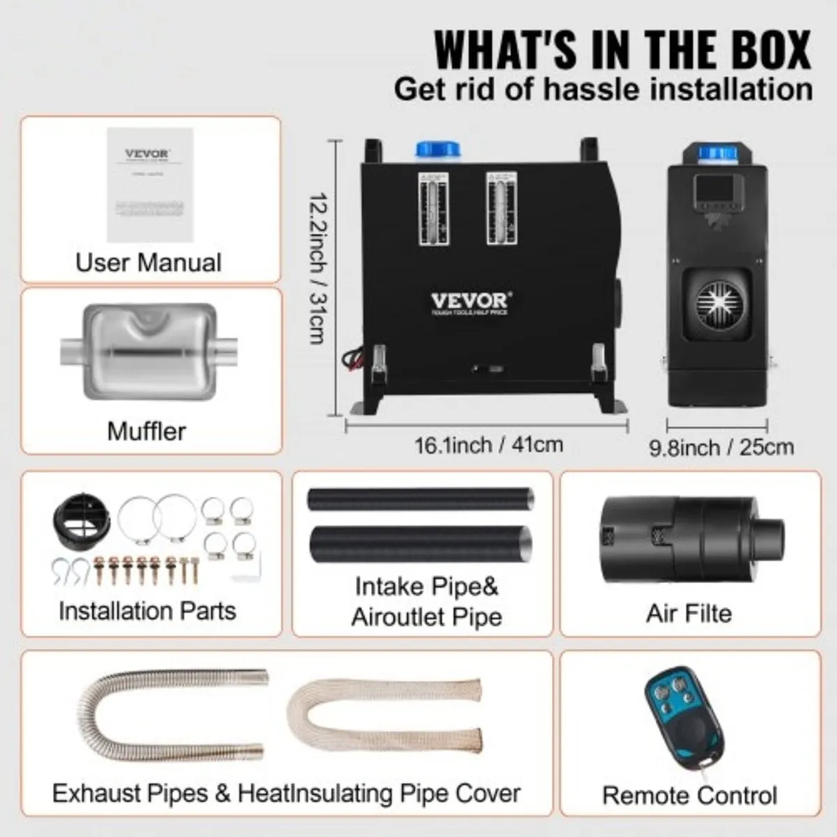 5-8KW Diesel Air Heater, Diesel Parking Heater, Al - Image 3