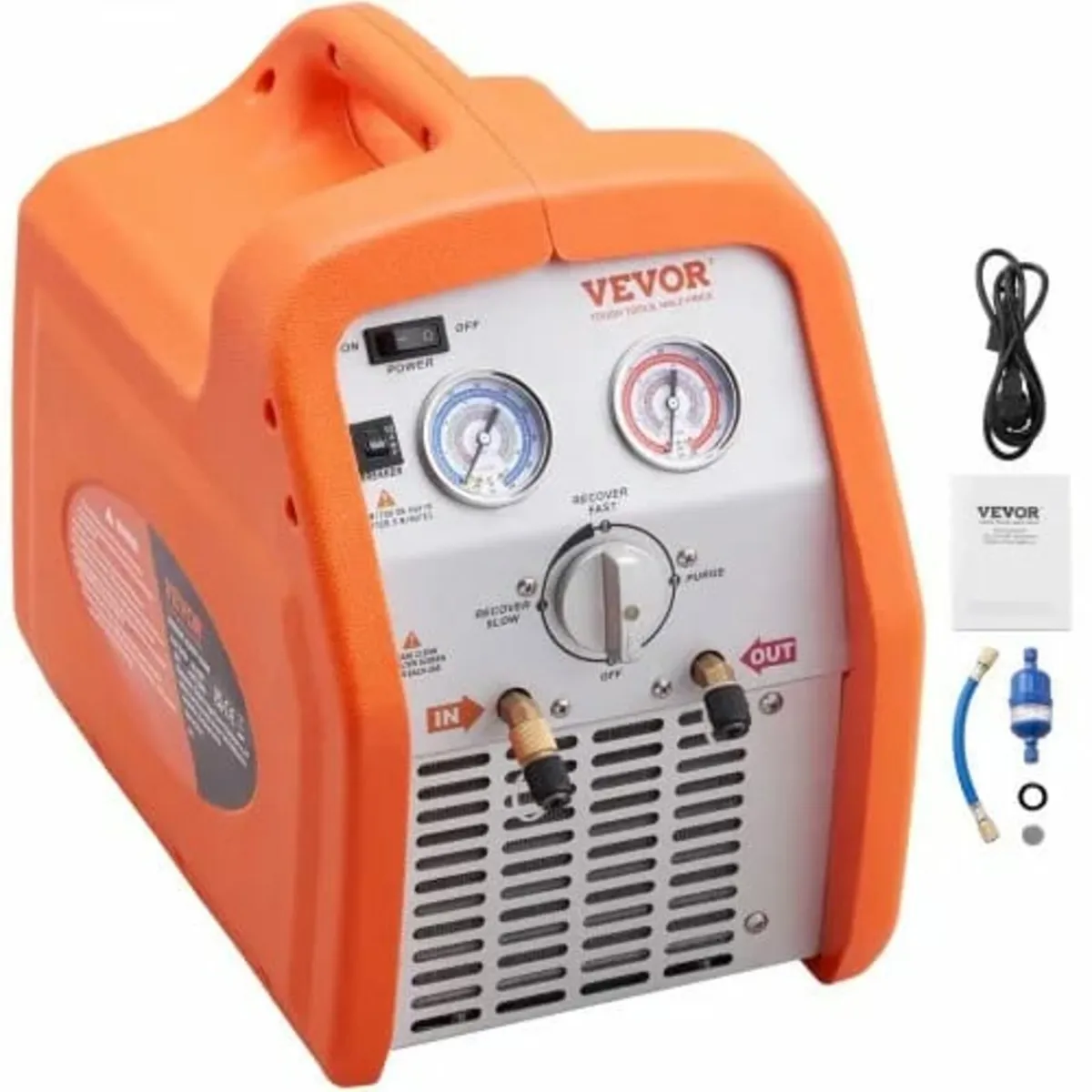 Portable 3/4 HP Refrigerant Recovery Machine - AC - Image 1