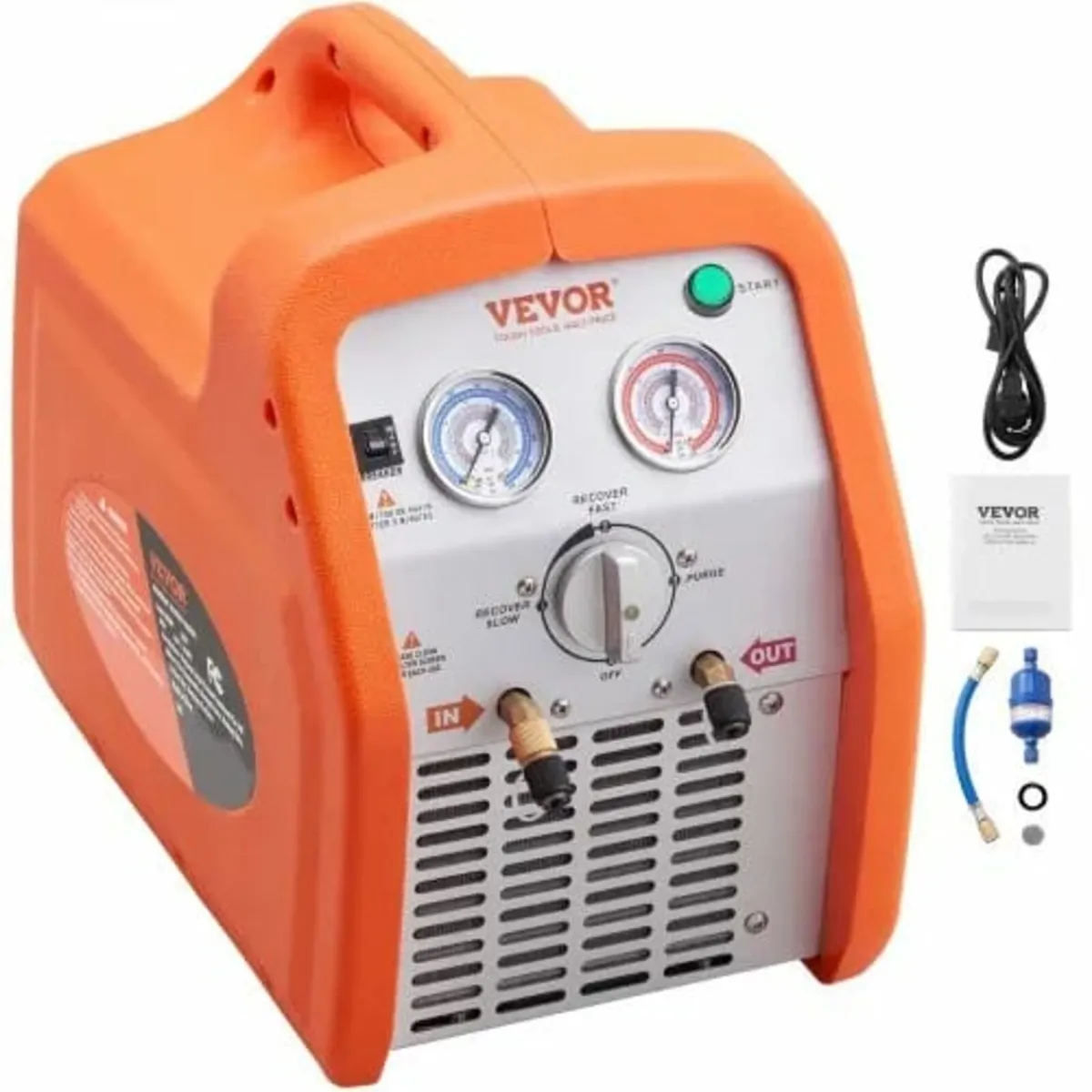 1 HP Refrigerant Recovery Machine - Dual Cylinder - Image 1