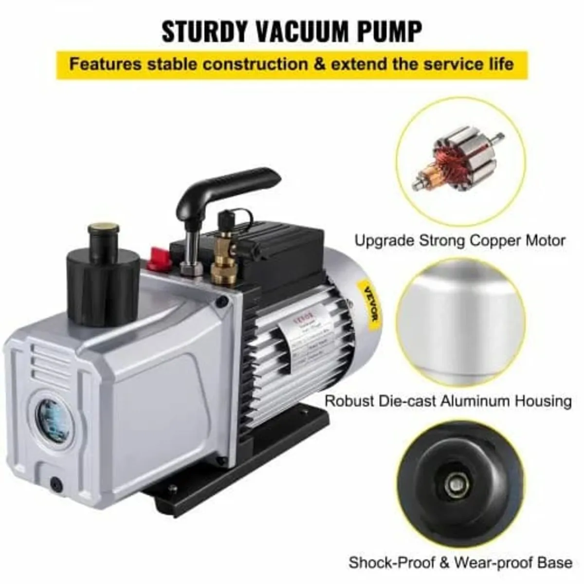 Vacuum Pump Single Stage 717 L/min(12CFM) 340 L/mi - Image 2