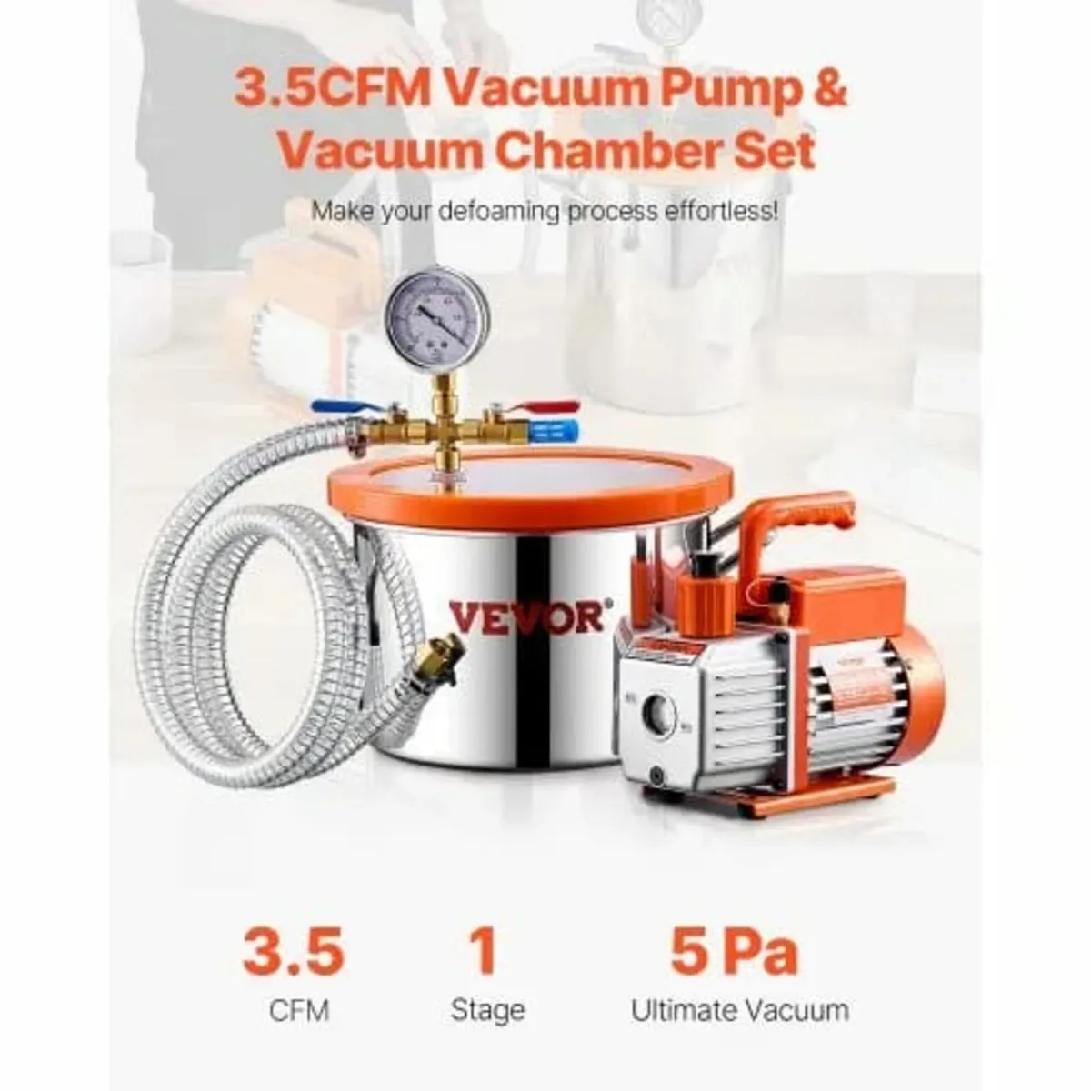 5.7 L(1.5 Gallon) Vacuum Chamber and 100 L/min(3.5 - Image 2