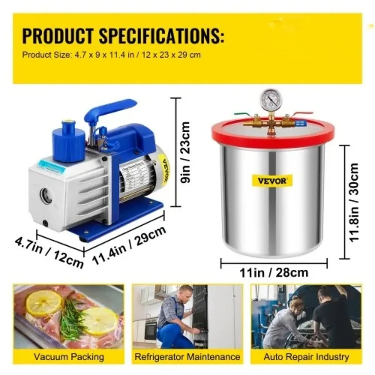 Vacuum Chamber with Pump Vacuum Chamber Kit 5 Gal/ - Image 3