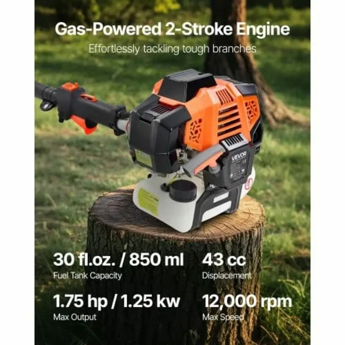 Gas Pole Saw, 33CC 2 Stroke Gas Powered Pole Saws - Image 3