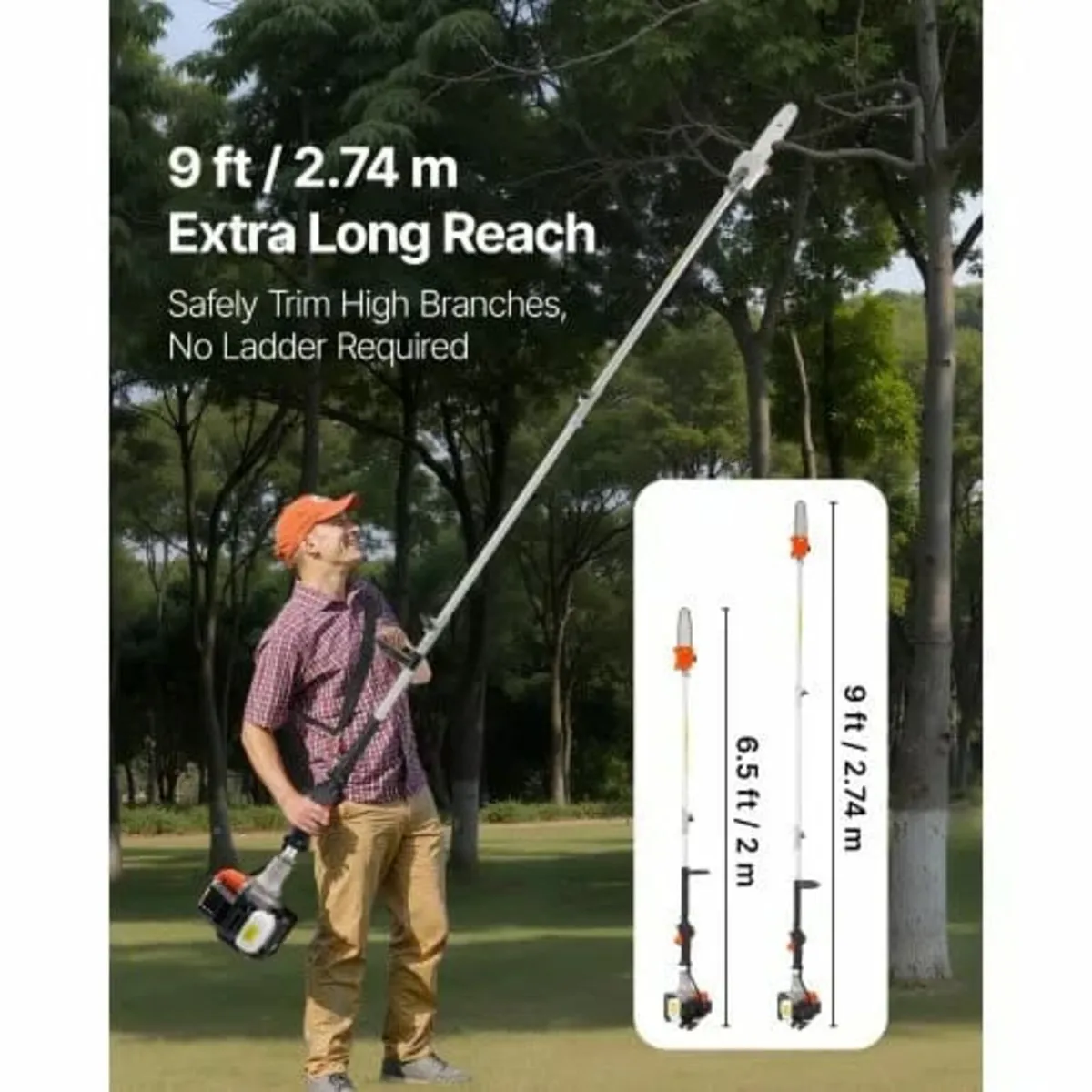 Gas Pole Saw, 25CC 2 Stroke Gas Powered Pole Saws - Image 2