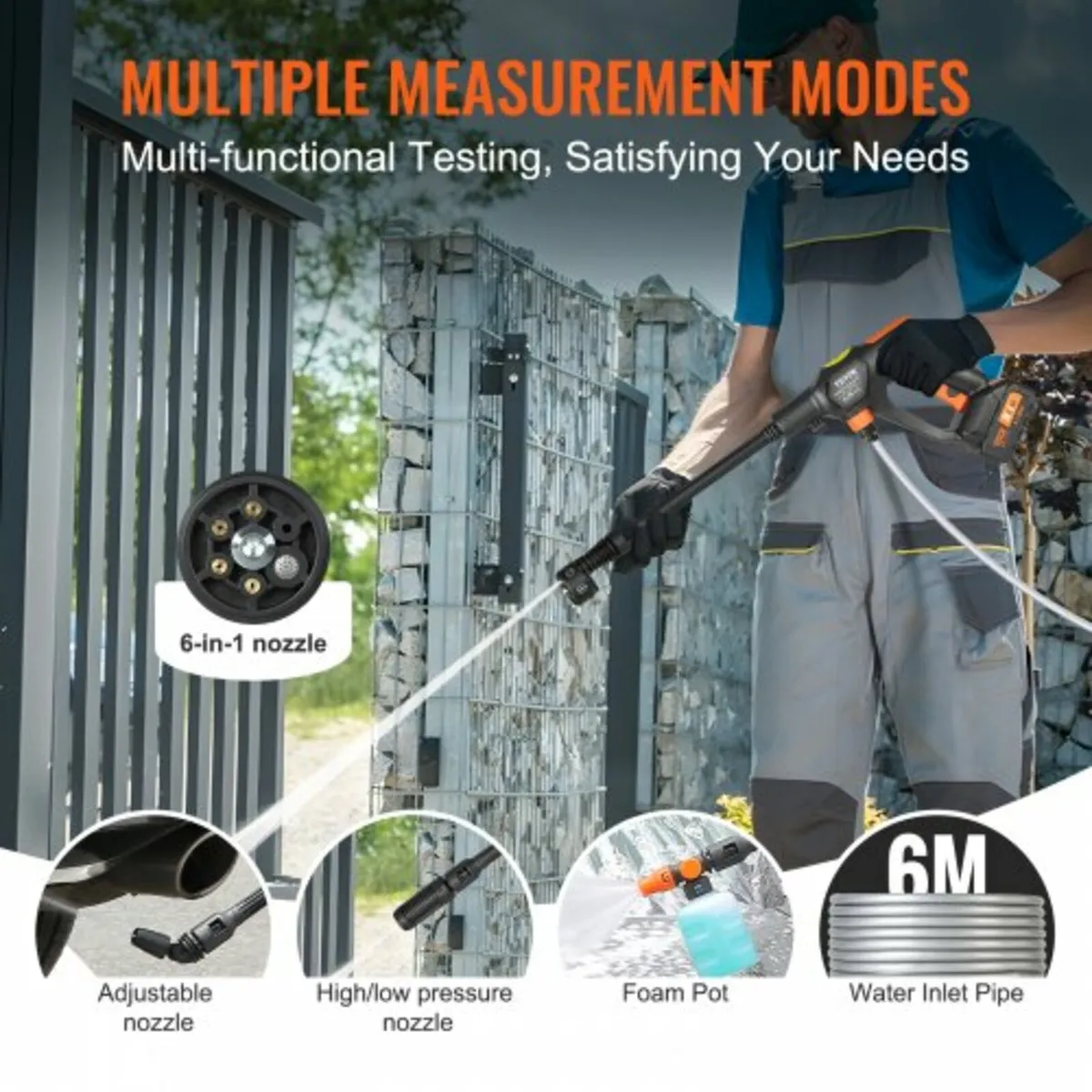 Cordless Pressure Washer, 652-PSI 1.1 GPM Portable - Image 2