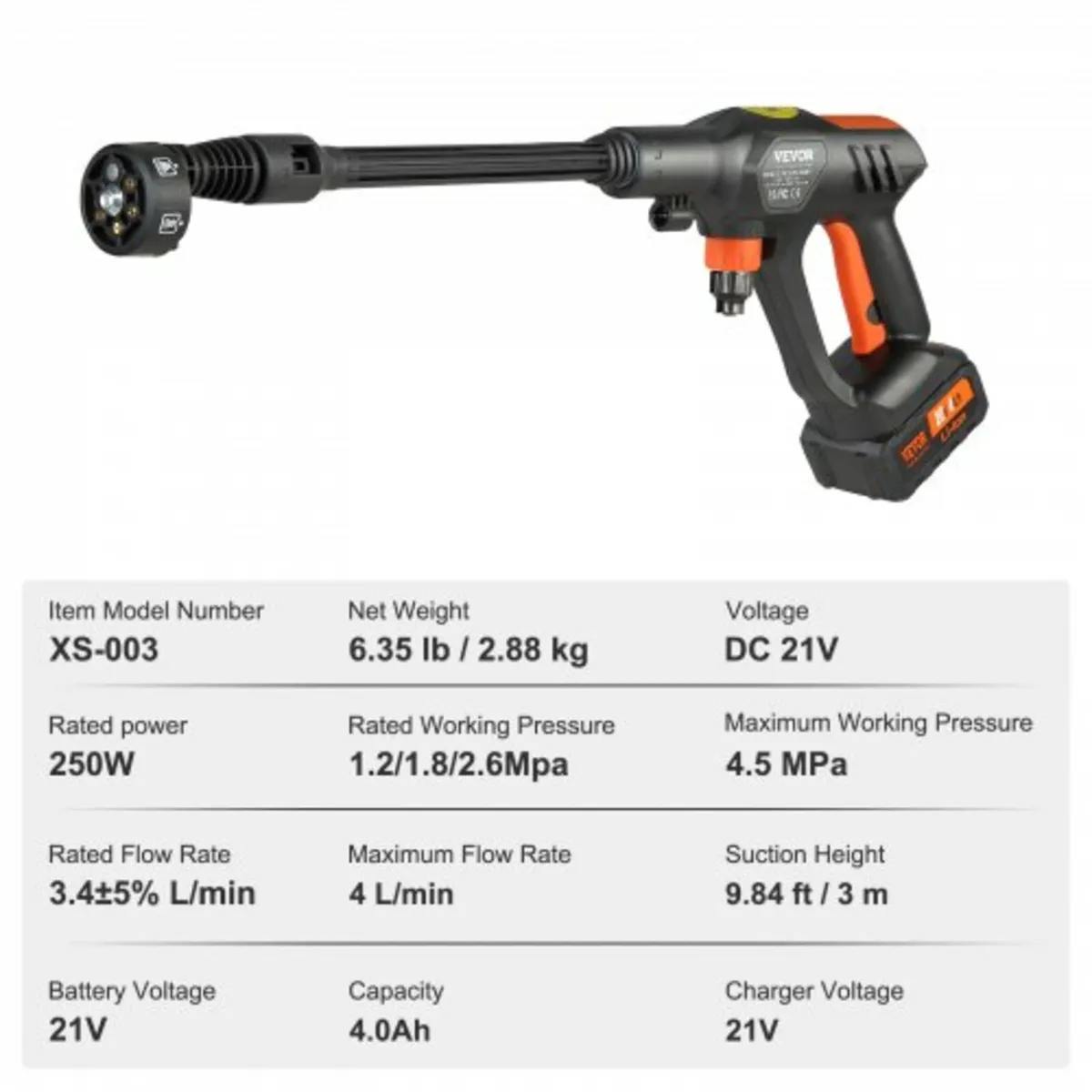 Cordless Pressure Washer, 652-PSI 1.1 GPM Portable - Image 3