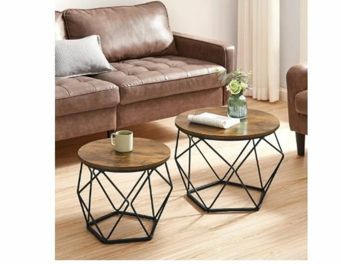 Round Coffee Table, Set of 2 - Image 4