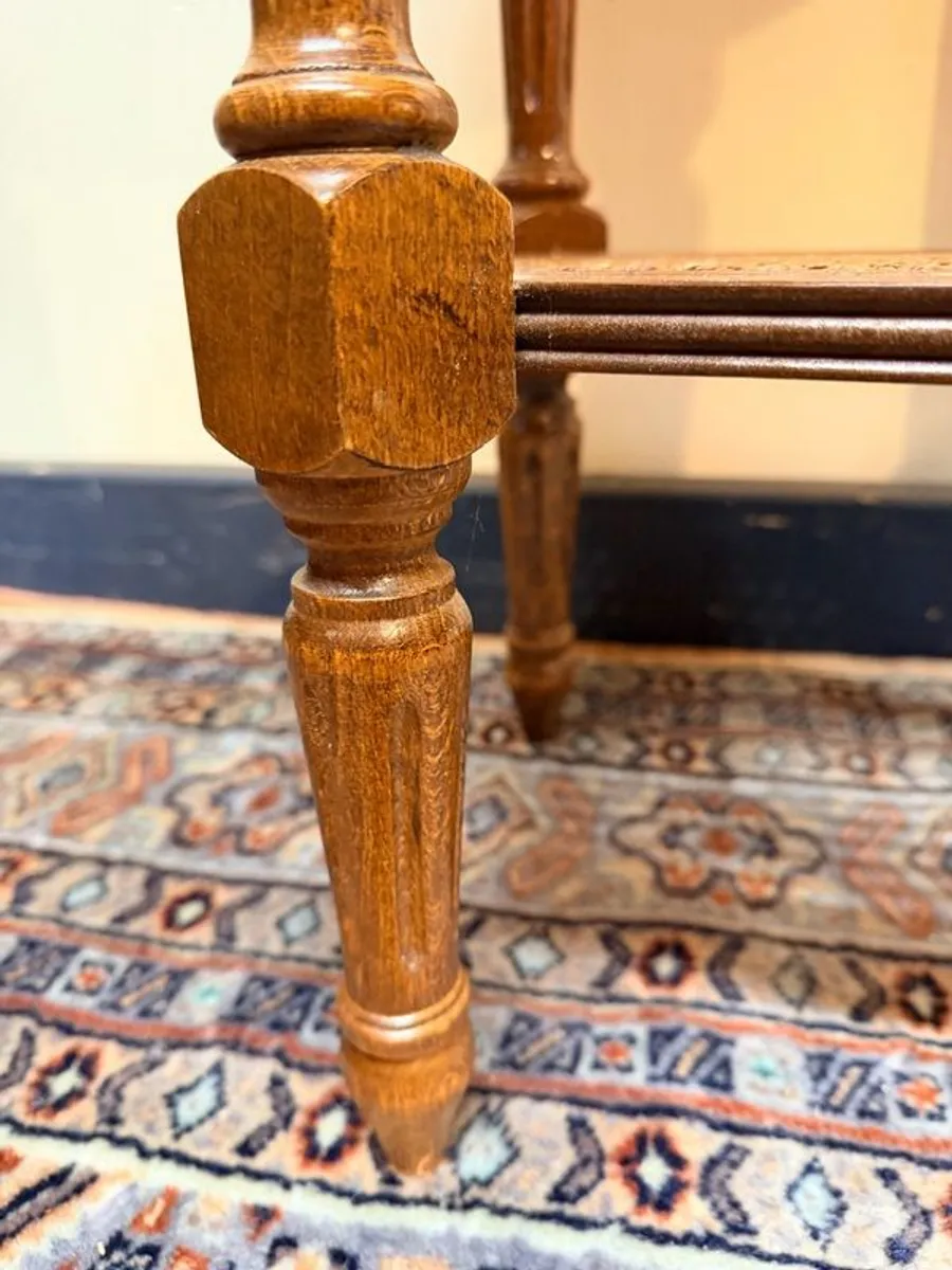 French Fruitwood & Marble Side Table or Plant Stand - Image 4