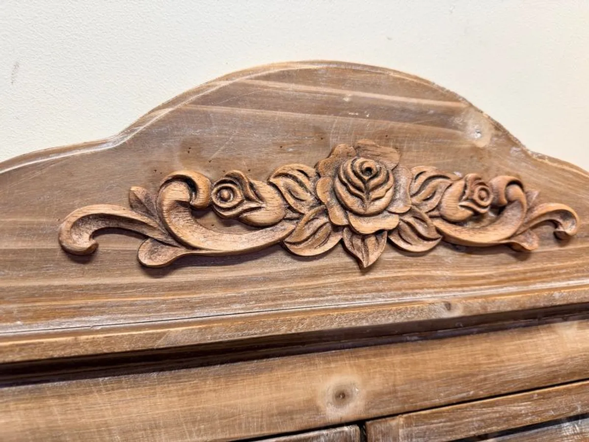 Italian Style Wooden Shuttered Window Mirror - Image 4