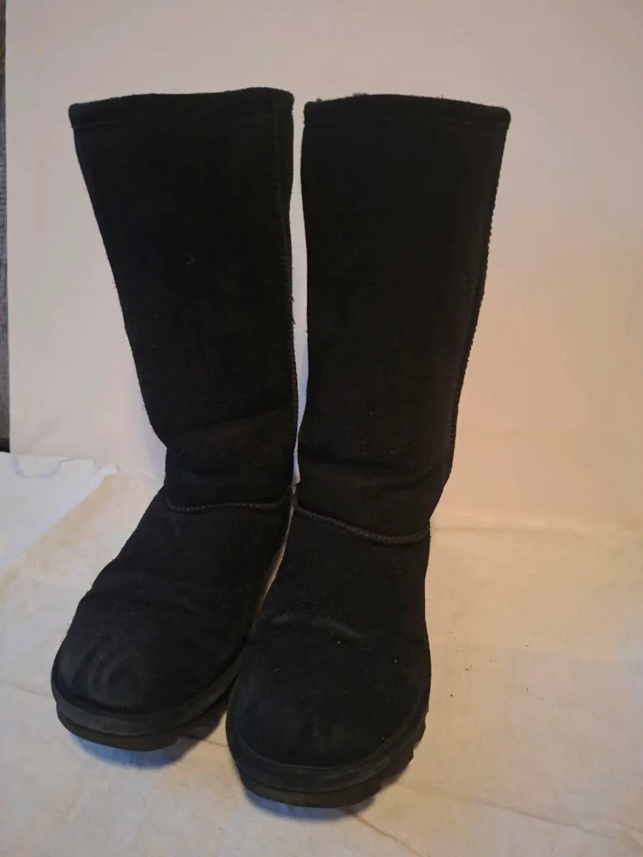 Bearpaw Tall Black Suede Boots - Image 1