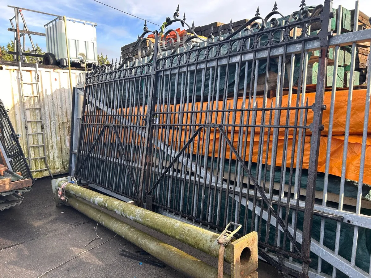 14 ft Ornate Iron gates - Image 2
