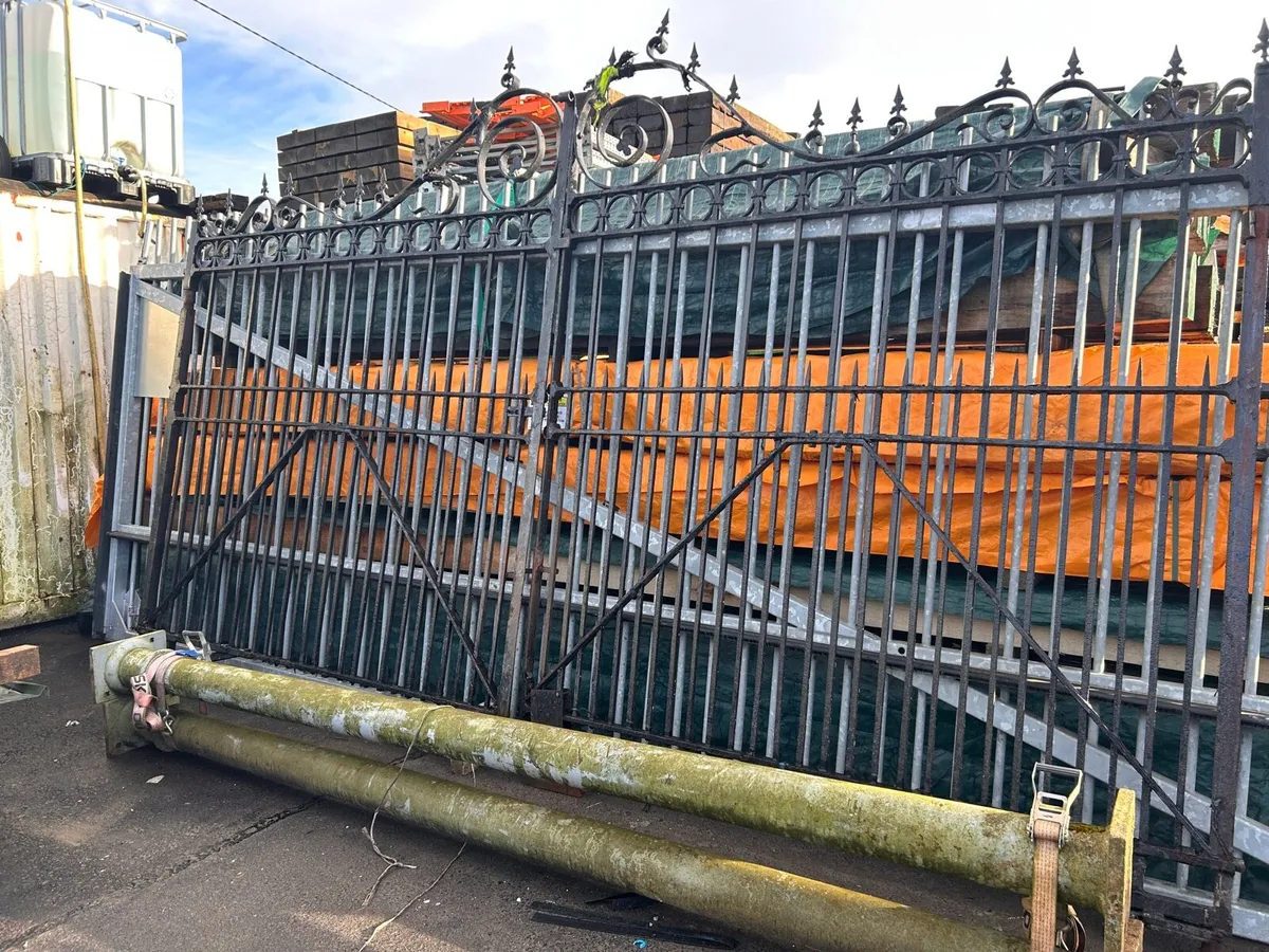14 ft Ornate Iron gates - Image 3