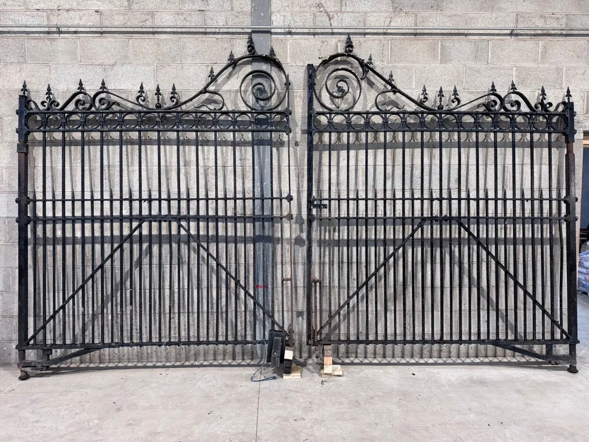 14 ft Ornate Iron gates - Image 1