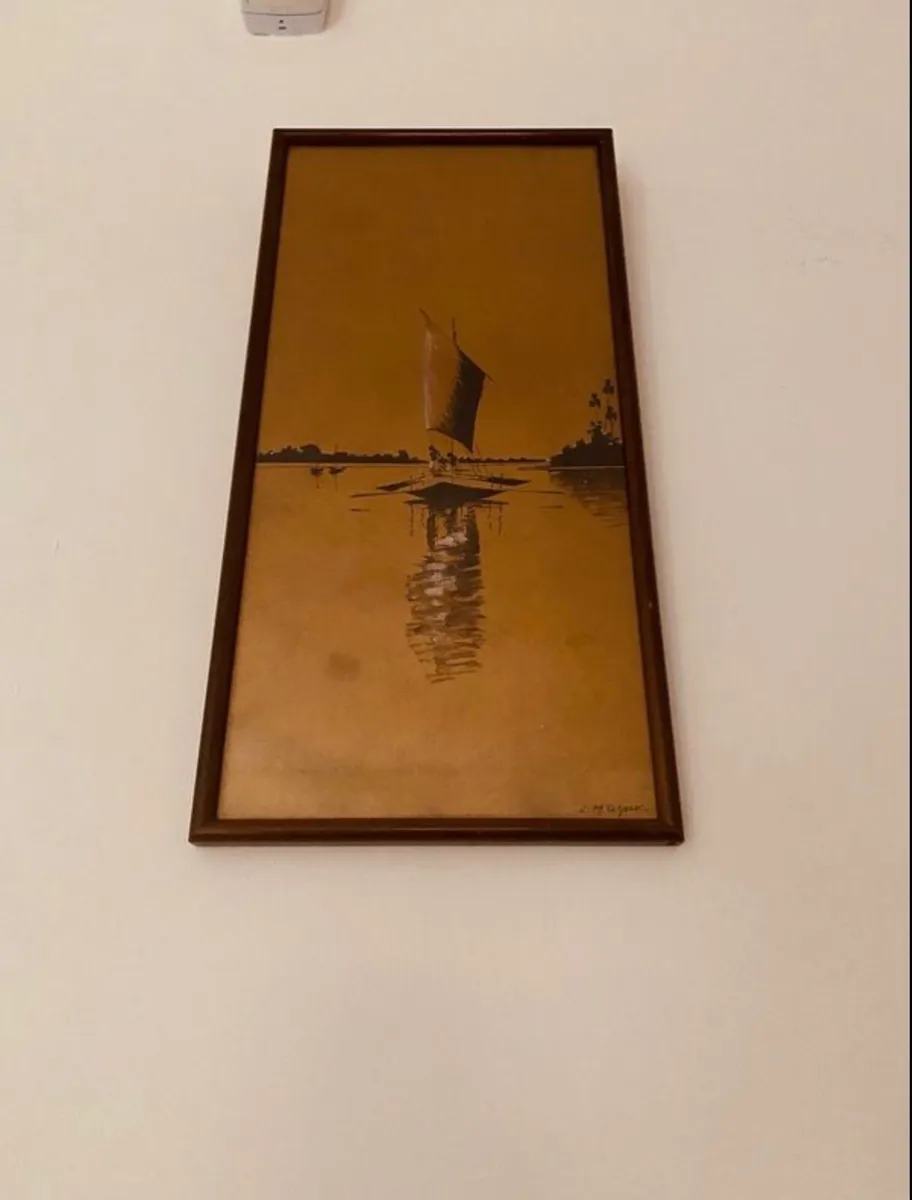 Vintage Framed Watercolour - Image 2