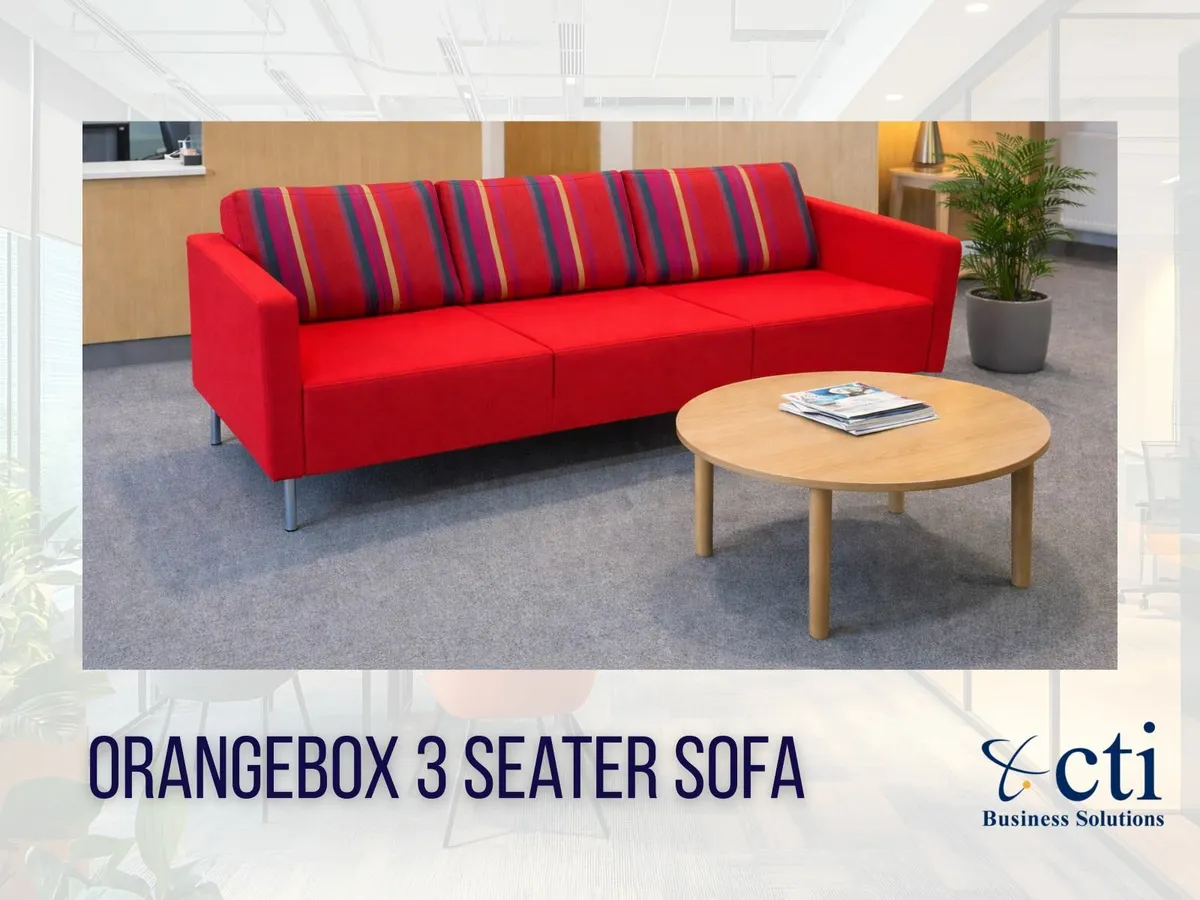 Orangebox 3 Seater Reception Sofa - Grade A - Image 1