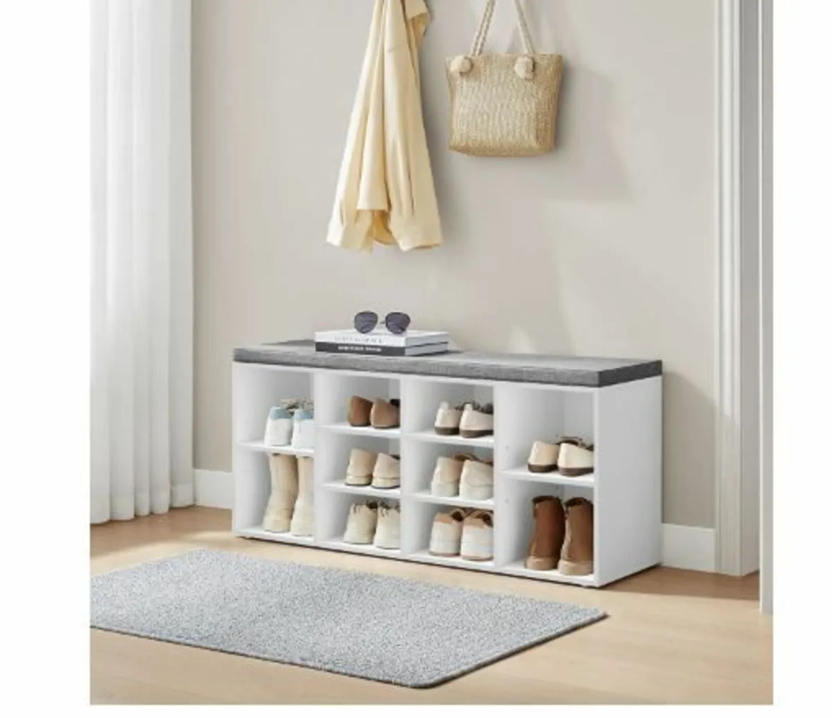 Shoe Bench, Shoe Rack with Seat, Bench - Image 2