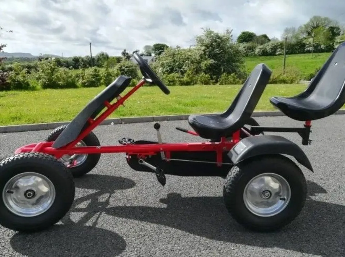 Hercules Adult Double Two Seat Pedal Go Kart Black - Image 2