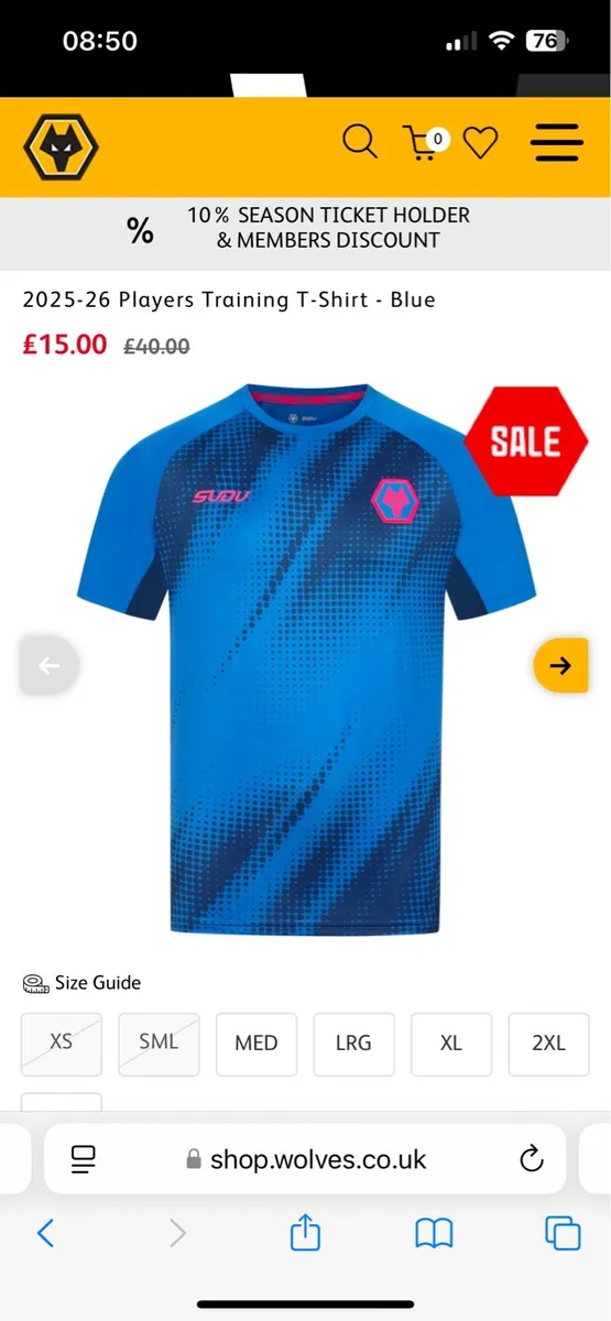 Wolves training T-shirt XL - Image 2