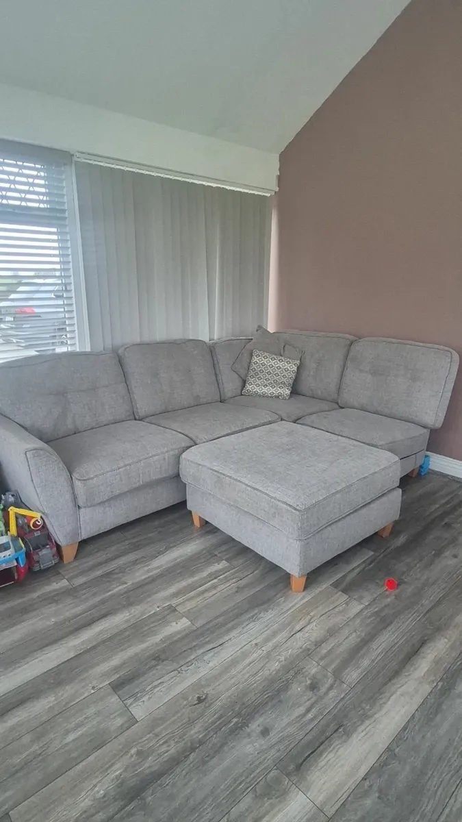 Grey corner couch