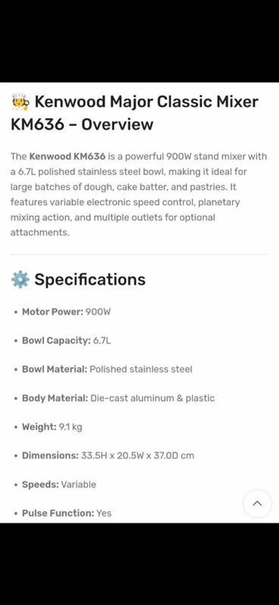 Kenwood Food Mixer - Image 2