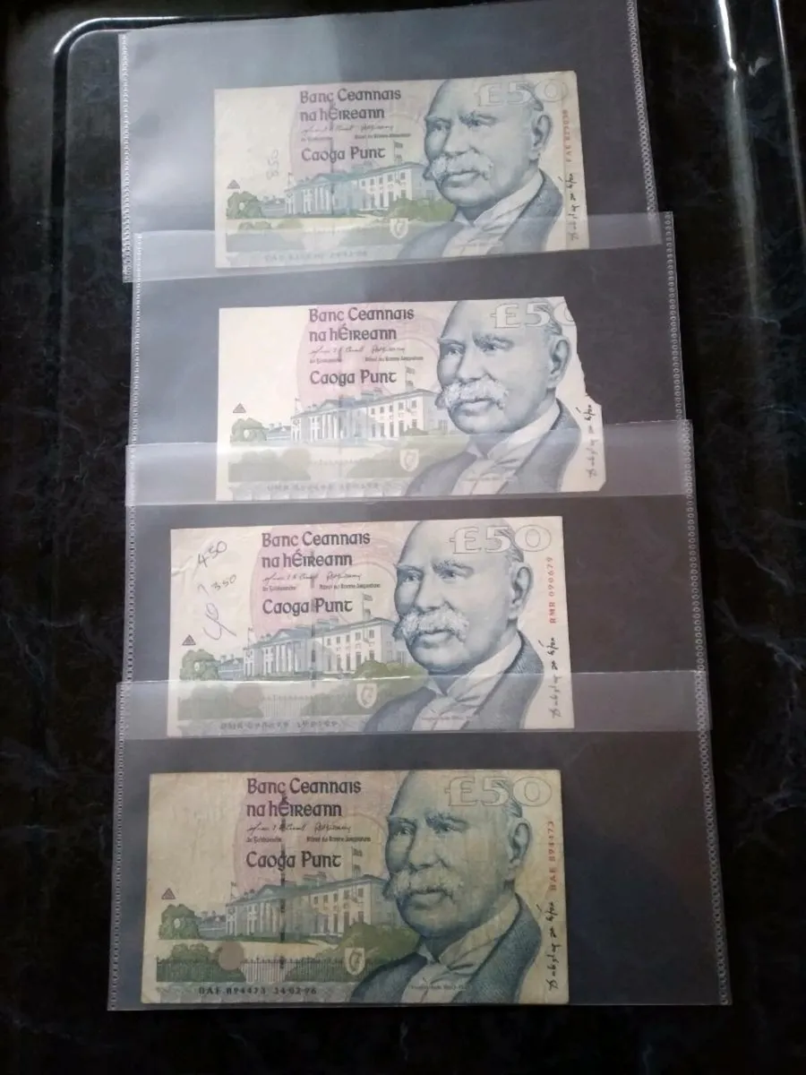 For Sale 4no.Irish £50 Notes as one lot Price €260 - Image 4