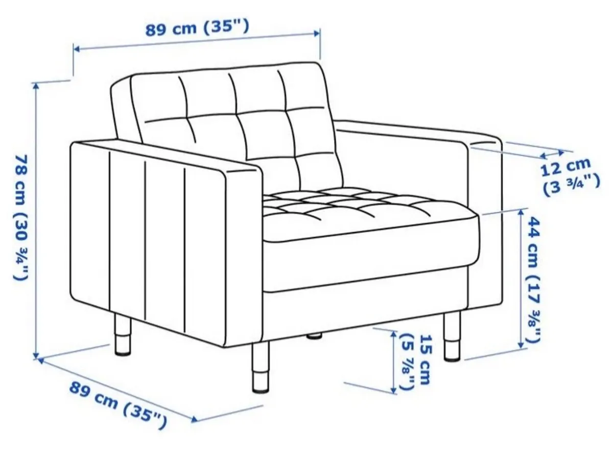 Real Leather Armchair – Black - Image 3